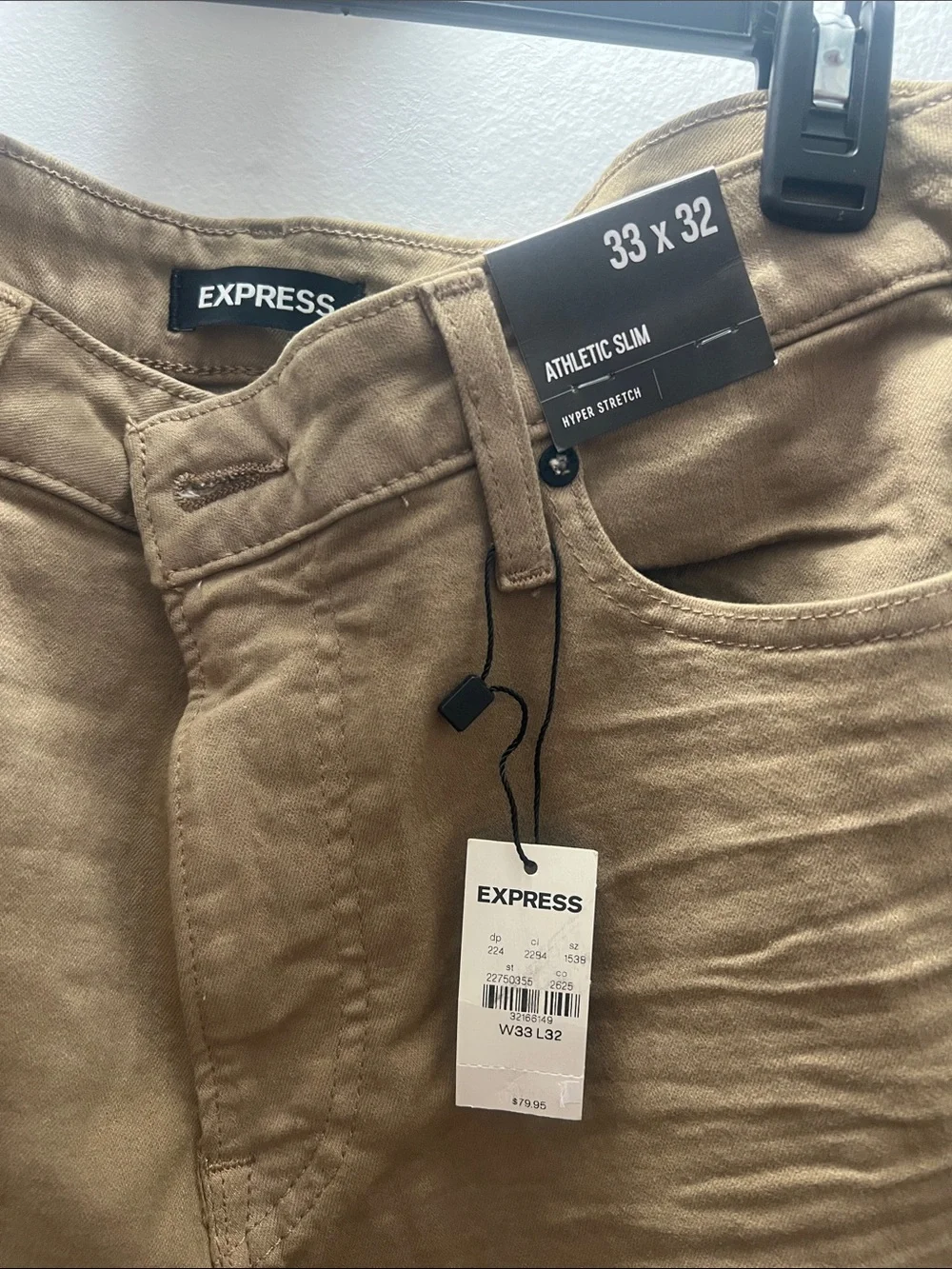 Express Men’s Slim Straight Jeans in Brown